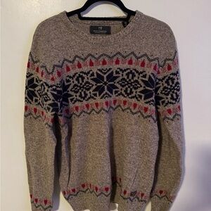 Scotch & Soda Gray Patterned Crewneck Sweater